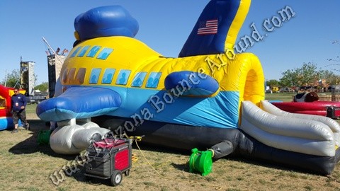Rent a jumbo jet bounce house for airplane parties in Arizona